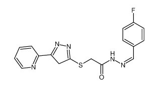 (Z)-N'-(4-fluorobenzylidene)-2-((5-(pyridin-2-yl)-4H-pyrazol-3-yl)thio)acetohydrazide CAS:396717-99-0 manufacturer & supplier