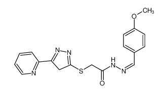 (Z)-N'-(4-methoxybenzylidene)-2-((5-(pyridin-2-yl)-4H-pyrazol-3-yl)thio)acetohydrazide CAS:396718-11-9 manufacturer & supplier