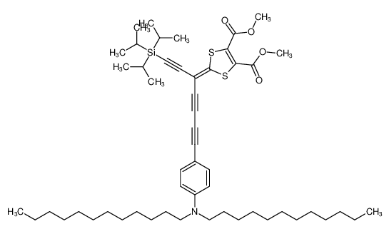 dimethyl 2-(7-(4-(didodecylamino)phenyl)-1-(triisopropylsilyl)hepta-1,4,6-triyn-3-ylidene)-1,3-dithiole-4,5-dicarboxylate CAS:396721-09-8 manufacturer & supplier