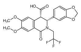 rel-(3R,4S)-3-(benzo[d][1,3]dioxol-5-yl)-6,7-dimethoxy-1-oxo-2-(2,2,2-trifluoroethyl)-1,2,3,4-tetrahydroisoquinoline-4-carboxylic acid CAS:396734-71-7 manufacturer & supplier