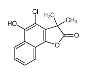 4-chloro-5-hydroxy-3,3-dimethyl-3H-naphtho[1,2-b]furan-2-one CAS:39674-69-6 manufacturer & supplier