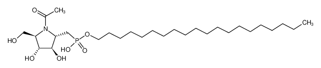 ((2S,3R,4R,5R)-1-Acetyl-3,4-dihydroxy-5-hydroxymethyl-pyrrolidin-2-ylmethyl)-phosphonic acid monoicosyl ester CAS:397242-75-0 manufacturer & supplier