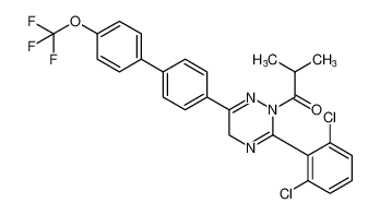 1-(3-(2,6-dichlorophenyl)-6-(4'-(trifluoromethoxy)-[1,1'-biphenyl]-4-yl)-1,2,4-triazin-2(5H)-yl)-2-methylpropan-1-one CAS:397252-58-3 manufacturer & supplier