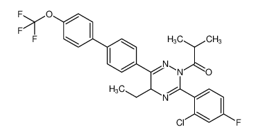 1-(3-(2-chloro-4-fluorophenyl)-5-ethyl-6-(4'-(trifluoromethoxy)-[1,1'-biphenyl]-4-yl)-1,2,4-triazin-2(5H)-yl)-2-methylpropan-1-one CAS:397253-57-5 manufacturer & supplier