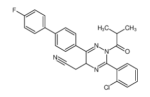 2-(3-(2-chlorophenyl)-6-(4'-fluoro-[1,1'-biphenyl]-4-yl)-2-isobutyryl-2,5-dihydro-1,2,4-triazin-5-yl)acetonitrile CAS:397254-60-3 manufacturer & supplier