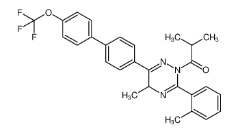 2-methyl-1-(5-methyl-3-(o-tolyl)-6-(4'-(trifluoromethoxy)-[1,1'-biphenyl]-4-yl)-1,2,4-triazin-2(5H)-yl)propan-1-one CAS:397254-76-1 manufacturer & supplier