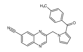 3-((2-(4-methylbenzoyl)-1H-pyrrol-1-yl)methyl)quinoxaline-6-carbonitrile CAS:397324-20-8 manufacturer & supplier