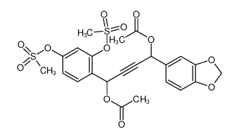 acetic acid 4-acetoxy-1-benzo[1,3]dioxol-5-yl-4-(2,4-bis-metanesulfonylphenyl)-but-2-ynyl ester CAS:397872-58-1 manufacturer & supplier