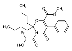 methyl 3-(2-bromopropanoyl)-2,2-dibutyl-4-oxo-5-phenyl-3,4-dihydro-2H-1,3-oxazine-6-carboxylate CAS:397886-90-7 manufacturer & supplier