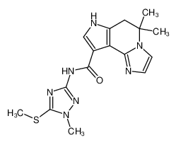 4,4-Dimethyl-5,6-dihydro-4H-1,3a,6-triaza-as-indacene-8-carboxylic acid (1-methyl-5-methylsulfanyl-1H-[1,2,4]triazol-3-yl)-amide CAS:398120-55-3 manufacturer & supplier