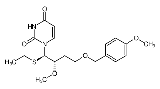 1-((1R,2S)-1-(ethylthio)-2-methoxy-4-((4-methoxybenzyl)oxy)butyl)pyrimidine-2,4(1H,3H)-dione CAS:398127-35-0 manufacturer & supplier