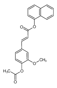 (E)-3-(4-Acetoxy-3-methoxy-phenyl)-acrylic acid naphthalen-1-yl ester CAS:398128-58-0 manufacturer & supplier