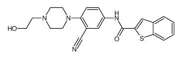 N-[3-cyano-4-(4-(2-hydroxyethyl)piperazin-1-yl)phenyl]benzo[b]thiophene-2-carboxamide CAS:398136-95-3 manufacturer & supplier