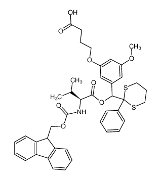 2-(9H-fluoren-9-ylmethoxycarbonylamino)-3-methylbutyric acid [3-(3-carboxypropoxy)-5-methoxyphenyl](2-phenyl[1,3]dithian-2-yl)methyl ester CAS:398142-91-1 manufacturer & supplier