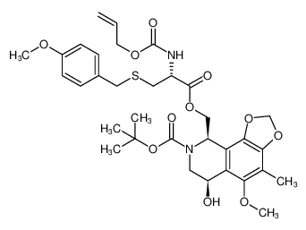 tert-butyl (6R,9R)-9-(((N-((allyloxy)carbonyl)-S-(4-methoxybenzyl)-L-cysteinyl)oxy)methyl)-6-hydroxy-5-methoxy-4-methyl-6,9-dihydro-[1,3]dioxolo[4,5-h]isoquinoline-8(7H)-carboxylate CAS:398143-02-7 manufacturer & supplier