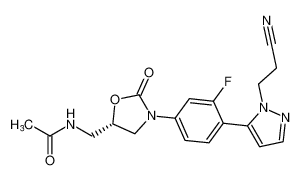 (S)-N-((3-(4-(1-(2-cyanoethyl)-1H-pyrazol-5-yl)-3-fluorophenyl)-2-oxooxazolidin-5-yl)methyl)acetamide CAS:398152-61-9 manufacturer & supplier