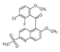 (3-chloro-2-fluoro-6-methoxyphenyl)(6-methoxy-2-(methylsulfonyl)quinolin-5-yl)methanone CAS:398456-29-6 manufacturer & supplier