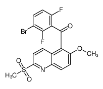 (3-bromo-2,6-difluorophenyl)(6-methoxy-2-(methylsulfonyl)quinolin-5-yl)methanone CAS:398456-30-9 manufacturer & supplier