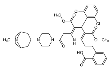 2-(2-(4-(2,6-dichlorophenyl)-3,5-bis(methoxycarbonyl)-6-(2-(4-(8-methyl-8-azabicyclo[3.2.1]octan-3-yl)piperazin-1-yl)-2-oxoethyl)-1,4-dihydropyridin-2-yl)ethyl)benzoic acid CAS:398475-94-0 manufacturer & supplier