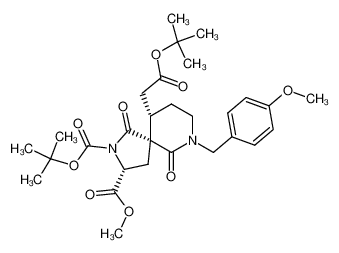 (3R, 5R, 10R)-10-(tert-butoxycarbonylmethyl)-7-(4-methoxybenzyl)-1,6-dioxa-2,7-diaza-spiro[4,5]decane-2,3-dicarboxylic 2-tert-butyl ester 3-methyl ester CAS:398476-16-9 manufacturer & supplier