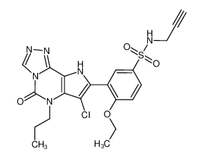 3-(7-chloro-5-oxo-6-propyl-6,9-dihydro-5H-pyrrolo[2,3-e][1,2,4]triazolo[4,3-c]pyrimidin-8-yl)-4-ethoxy-N-(prop-2-yn-1-yl)benzenesulfonamide CAS:398478-94-9 manufacturer & supplier