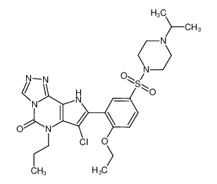 7-chloro-8-(2-ethoxy-5-((4-isopropylpiperazin-1-yl)sulfonyl)phenyl)-6-propyl-6,9-dihydro-5H-pyrrolo[2,3-e][1,2,4]triazolo[4,3-c]pyrimidin-5-one CAS:398478-96-1 manufacturer & supplier