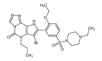 7-Bromo-8-[2-ethoxy-5-(4-ethylpiperazine-1-sulfonyl)phenyl]-6-propyl-6,9-dihydro-5H-pyrrolo[2,3-e][1,2,4]triazolo[4,3-c]pyrimidine-5-one CAS:398479-33-9 manufacturer & supplier