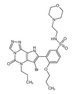 3-(7-Bromo-5-oxo-6-propyl-6,9-dihydro-5H-pyrrolo[2,3-e][1,2,4]triazolo[4,3-c]pyrimidin-8-yl)-N-(2-morpholin-4-ylethyl)-4-propoxybenzenesulfonamide CAS:398479-43-1 manufacturer & supplier