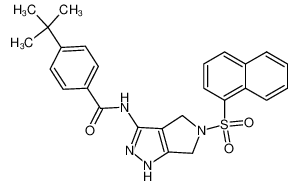 N-{5-(1-naphthalene)sulfonyl-4,6-dihydropyrrolo[3,4-c]pyrazol-3-yl}-4-tertbutylbenzamide CAS:398491-84-4 manufacturer & supplier