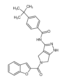 N-{5-(benzofuran-2-carbonyl)-4,6-dihydropyrrolo[3,4-c]pyrazol-3-yl}-4-tertbutylbenzamide CAS:398492-45-0 manufacturer & supplier