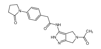 N-{5-acetyl-4,6-dihydropyrrolo[3,4-c]pyrazol-3-yl}-(4-(2-oxo-pyrrolidin-1-yl)phenyl)acetamide CAS:398492-87-0 manufacturer & supplier