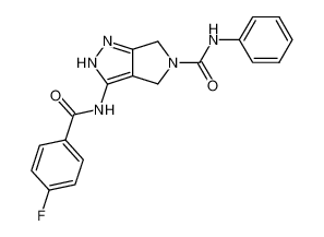 N-{5-phenylaminocarbonyl-4,6-dihydropyrrolo[3,4-c]pyrazol-3-yl}-4-fluorobenzamide CAS:398500-16-8 manufacturer & supplier