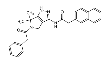 N-{5-phenylacetyl-6,6-dimethyl-4,6-dihydropyrrolo[3,4-c]pyrazol-3-yl}-(2-naphthalene)acetamide CAS:398507-26-1 manufacturer & supplier