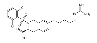 (3S)-7-[3-(Amidinoaminooxy)propoxy]-2-[(2,6-dichlorophenyl)-sulfonyl]-1,2,3,4-tetrahydroisoquinoline-3-carboxylic acid CAS:398522-28-6 manufacturer & supplier