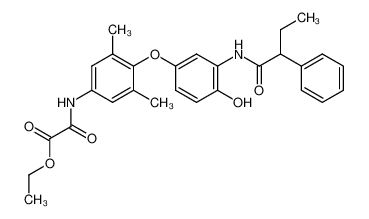 ethyl (4-{4-hydroxy-3-[(2-phenylbutanoyl)amino]phenoxy}-3,5-dimethylanilino)-(oxo)acetate CAS:398522-54-8 manufacturer & supplier