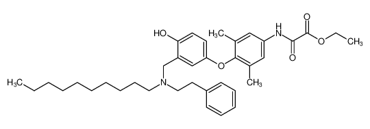 Acetic acid,[[4-[3-[[decyl(2-phenylethyl)amino]methyl]-4-hydroxyphenoxy]-3,5-dimethylphenyl]amino]oxo-, ethyl ester CAS:398523-36-9 manufacturer & supplier