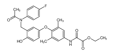 ethyl 2-((4-(3-((N-(4-fluorophenyl)acetamido)methyl)-4-hydroxyphenoxy)-3,5-dimethylphenyl)amino)-2-oxoacetate CAS:398523-46-1 manufacturer & supplier