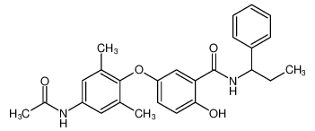 5-(4-acetamido-2,6-dimethylphenoxy)-2-hydroxy-N-(1-phenylpropyl)benzamide CAS:398524-84-0 manufacturer & supplier