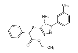 (4-amino-5-m-tolyl-4H-[1,2,4]triazol-3-ylsulfanyl)-phenyl-acetic acid ethyl ester CAS:39876-02-3 manufacturer & supplier