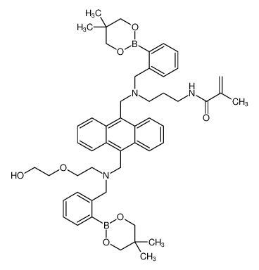 N-(3-((2-(5,5-dimethyl-1,3,2-dioxaborinan-2-yl)benzyl)((10-(((2-(5,5-dimethyl-1,3,2-dioxaborinan-2-yl)benzyl)(2-(2-hydroxyethoxy)ethyl)amino)methyl)anthracen-9-yl)methyl)amino)propyl)methacrylamide CAS:399032-62-3 manufacturer & supplier