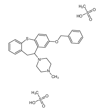 methanesulfonic acid,1-methyl-4-(3-phenylmethoxy-5,6-dihydrobenzo[b][1]benzothiepin-5-yl)piperazine CAS:39920-44-0 manufacturer & supplier