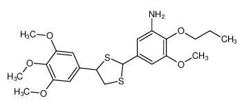 3-methoxy-2-propoxy-5-(4-(3,4,5-trimethoxyphenyl)-1,3-dithiolan-2-yl)aniline CAS:399512-09-5 manufacturer & supplier