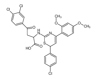 2-[6-(4-Chloro-phenyl)-4-(2,4-dimethoxy-phenyl)-6H-[1,3]thiazin-2-ylamino]-4-(3,4-dichloro-phenyl)-4-oxo-butyric acid CAS:399557-34-7 manufacturer & supplier