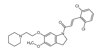 (E)-3-(2,6-dichlorophenyl)-1-(5-methoxy-6-(2-(piperidin-1-yl)ethoxy)indolin-1-yl)prop-2-en-1-one CAS:399578-21-3 manufacturer & supplier