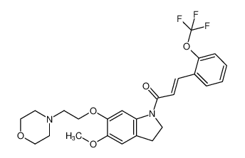 (E)-1-(5-methoxy-6-(2-morpholinoethoxy)indolin-1-yl)-3-(2-(trifluoromethoxy)phenyl)prop-2-en-1-one CAS:399578-63-3 manufacturer & supplier