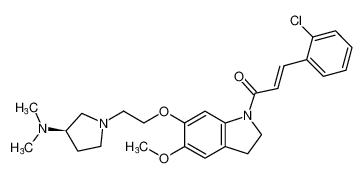 (R,E)-3-(2-chlorophenyl)-1-(6-(2-(3-(dimethylamino)pyrrolidin-1-yl)ethoxy)-5-methoxyindolin-1-yl)prop-2-en-1-one CAS:399579-01-2 manufacturer & supplier