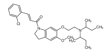 (E)-3-(2-chlorophenyl)-1-(6-(2-(di-sec-butylamino)ethoxy)-5-methoxyindolin-1-yl)prop-2-en-1-one CAS:399579-60-3 manufacturer & supplier