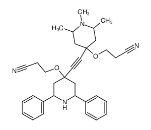 3-{4-[4-(2-Cyano-ethoxy)-1,2,6-trimethyl-piperidin-4-ylethynyl]-2,6-diphenyl-piperidin-4-yloxy}-propionitrile CAS:39984-02-6 manufacturer & supplier