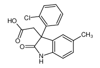 2-[3-(2-chlorophenyl)-5-methyl-2-oxo-2,3-dihydro-1H-indol-3-yl]acetic acid CAS:492429-98-8 manufacturer & supplier