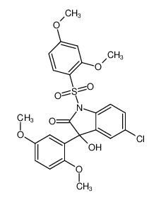 5-chloro-3-(2,5-dimethoxyphenyl)-1-[(2,4-dimethoxyphenyl)sulphonyl]-3-hydroxy-1,3-dihydro-2H-indol-2-one CAS:492430-47-4 manufacturer & supplier